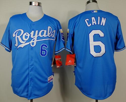 Lorenzo Cain Kansas City Royals blue Alternate jersey
