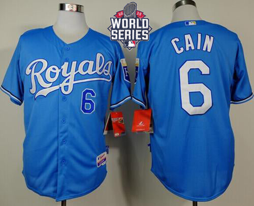Lorenzo Cain Kansas City Royals blue Alternate jersey