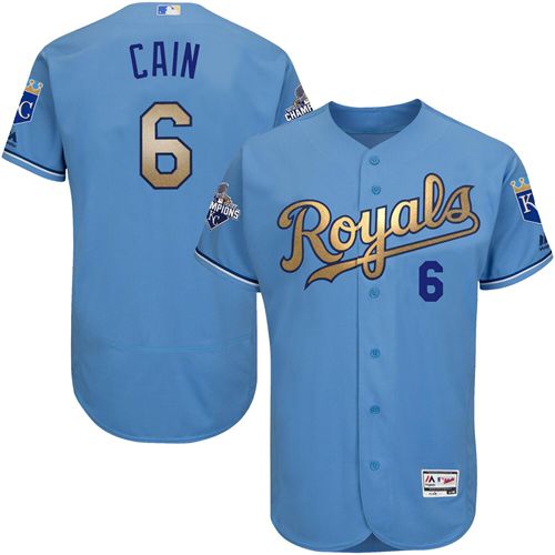 Lorenzo Cain Kansas City Royals blue Authentic jersey