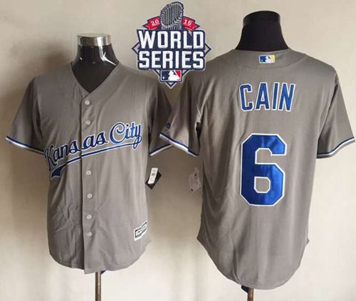 Lorenzo Cain New Kansas City Royals grey jersey