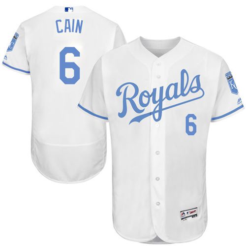 Lorenzo Cain Kansas City Royals white Authentic jersey