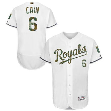 Lorenzo Cain Kansas City Royals white Authentic jersey