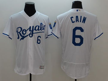Lorenzo Cain Kansas City Royals white Authentic jersey