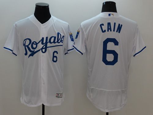 Lorenzo Cain Kansas City Royals white Authentic jersey