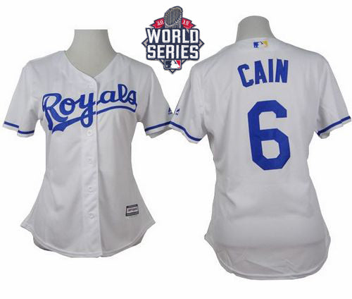 Lorenzo Cain Kansas City Royals white Home jersey