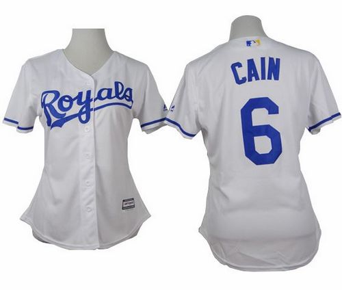 Lorenzo Cain Kansas City Royals white Home jersey
