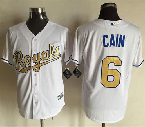 Lorenzo Cain Kansas City Royals white jersey
