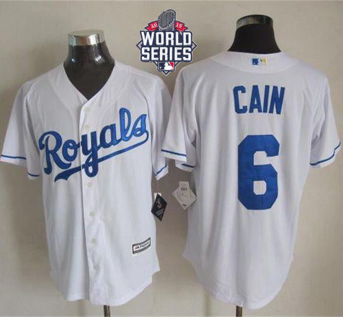 Lorenzo Cain Kansas City Royals white jersey