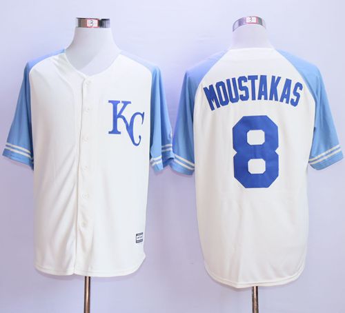 Mike Moustakas Kansas City Royals cream jersey