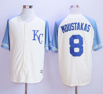 Mike Moustakas Kansas City Royals cream jersey