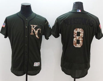 Mike Moustakas Kansas City Royals green Salute To Service jersey