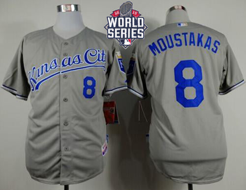 Mike Moustakas Kansas City Royals grey jersey