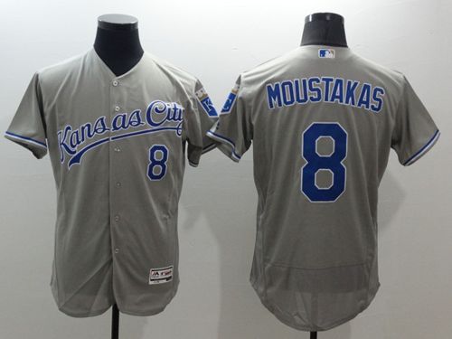 Mike Moustakas Kansas City Royals grey Authentic jersey