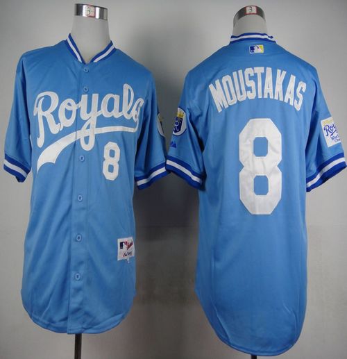 Mike Moustakas Kansas City Royals blue jersey