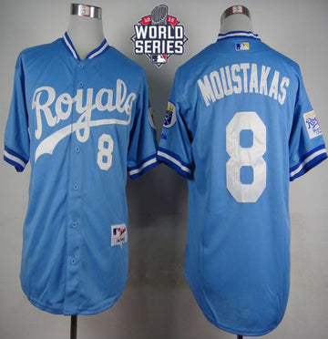 Mike Moustakas Kansas City Royals blue jersey