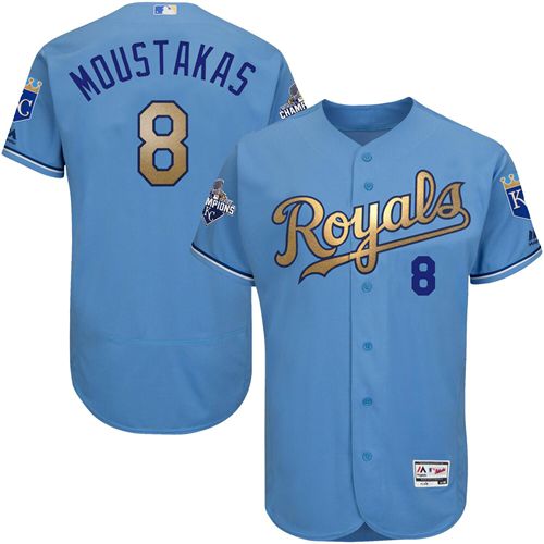 Mike Moustakas Kansas City Royals blue Authentic jersey