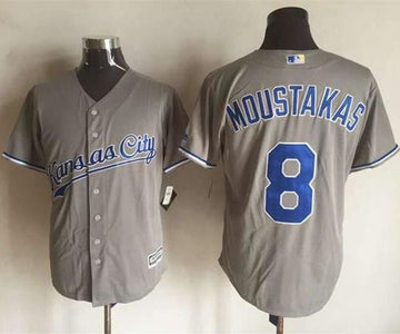 Mike Moustakas New Kansas City Royals grey jersey