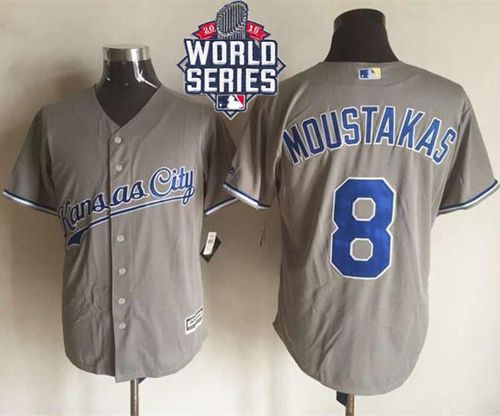 Mike Moustakas New Kansas City Royals grey jersey