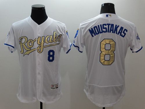 Mike Moustakas Kansas City Royals white Authentic jersey
