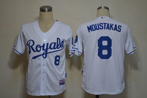 Mike Moustakas Kansas City Royals white jersey