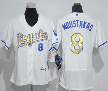 Mike Moustakas Kansas City Royals white Authentic jersey