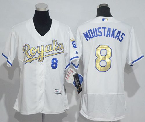 Mike Moustakas Kansas City Royals white Authentic jersey