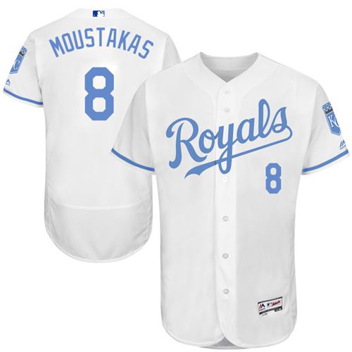 Mike Moustakas Kansas City Royals white Authentic jersey