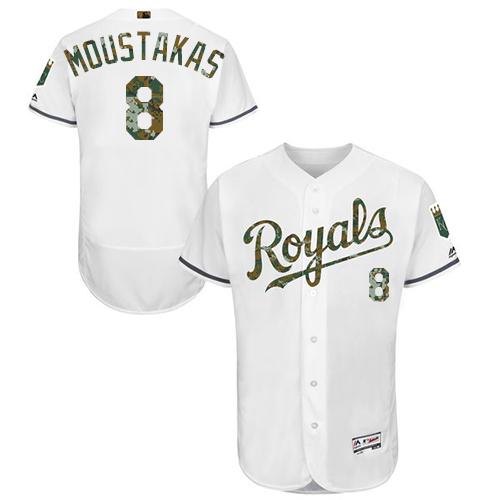 Mike Moustakas Kansas City Royals white Authentic jersey