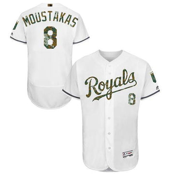 Mike Moustakas Kansas City Royals white Authentic jersey
