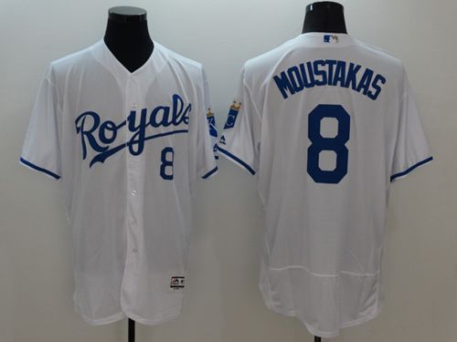 Mike Moustakas Kansas City Royals white Authentic jersey