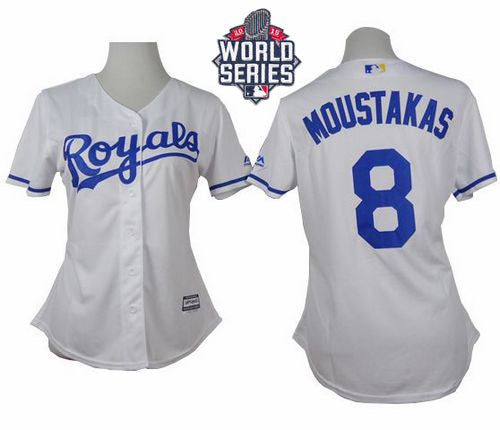 Mike Moustakas Kansas City Royals white Home jersey