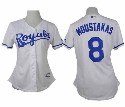 Mike Moustakas Kansas City Royals white Home jersey