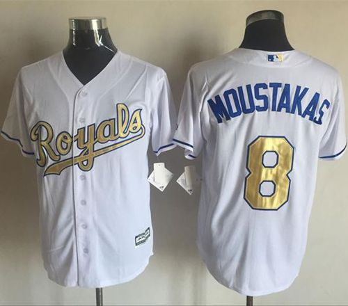 Mike Moustakas Kansas City Royals white jersey
