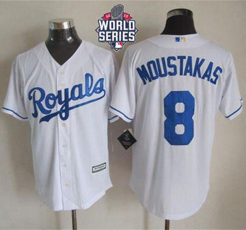 Mike Moustakas Kansas City Royals white jersey