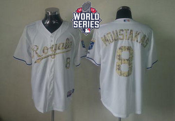 Mike Moustakas Kansas City Royals white jersey