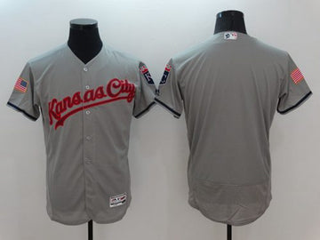 Custom Kansas City Royals grey Fashion jersey