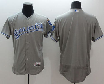 Custom Kansas City Royals grey Authentic jersey