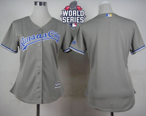 Custom Kansas City Royals grey Road jersey
