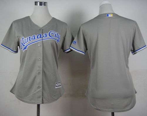 Custom Kansas City Royals grey Road jersey