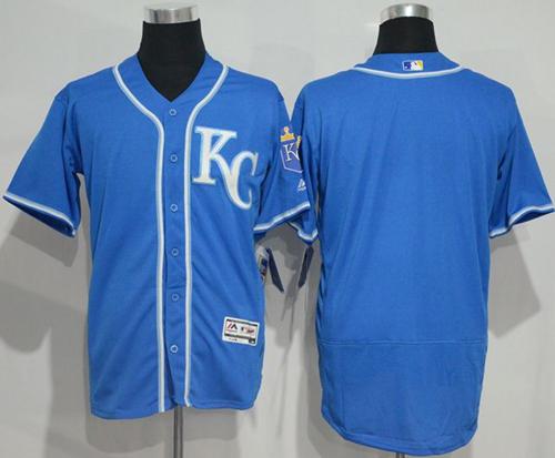 Custom Kansas City Royals royal Authentic jersey