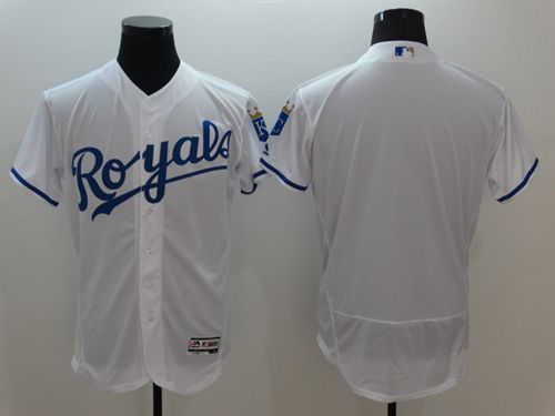 Custom Kansas City Royals white Authentic jersey