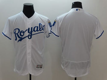 Custom Kansas City Royals white Authentic jersey