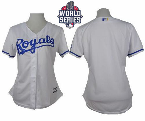 Custom Kansas City Royals white Home jersey