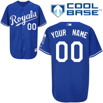 Custom Kansas City Royals blue Authentic jersey