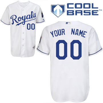 Custom Kansas City Royals white Authentic jersey