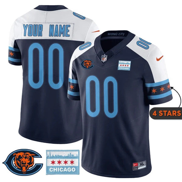 Custom Chicago Bears navy City Edition jersey