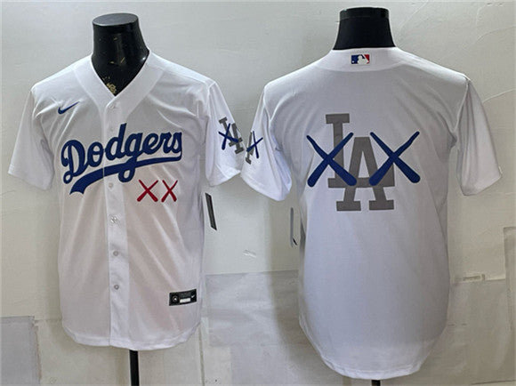 Los Angeles Dodgers white Vapor jersey