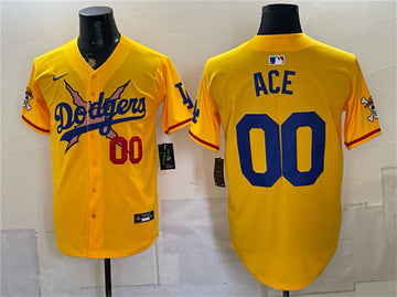 Ace Los Angeles Dodgers yellow Vapor jersey