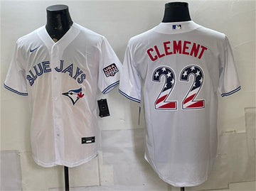 Ernie Clement Toronto Blue Jays white jersey