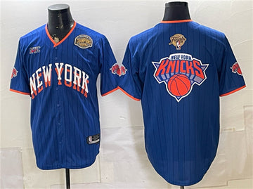 Team Big Logo New York Knicks royal jersey